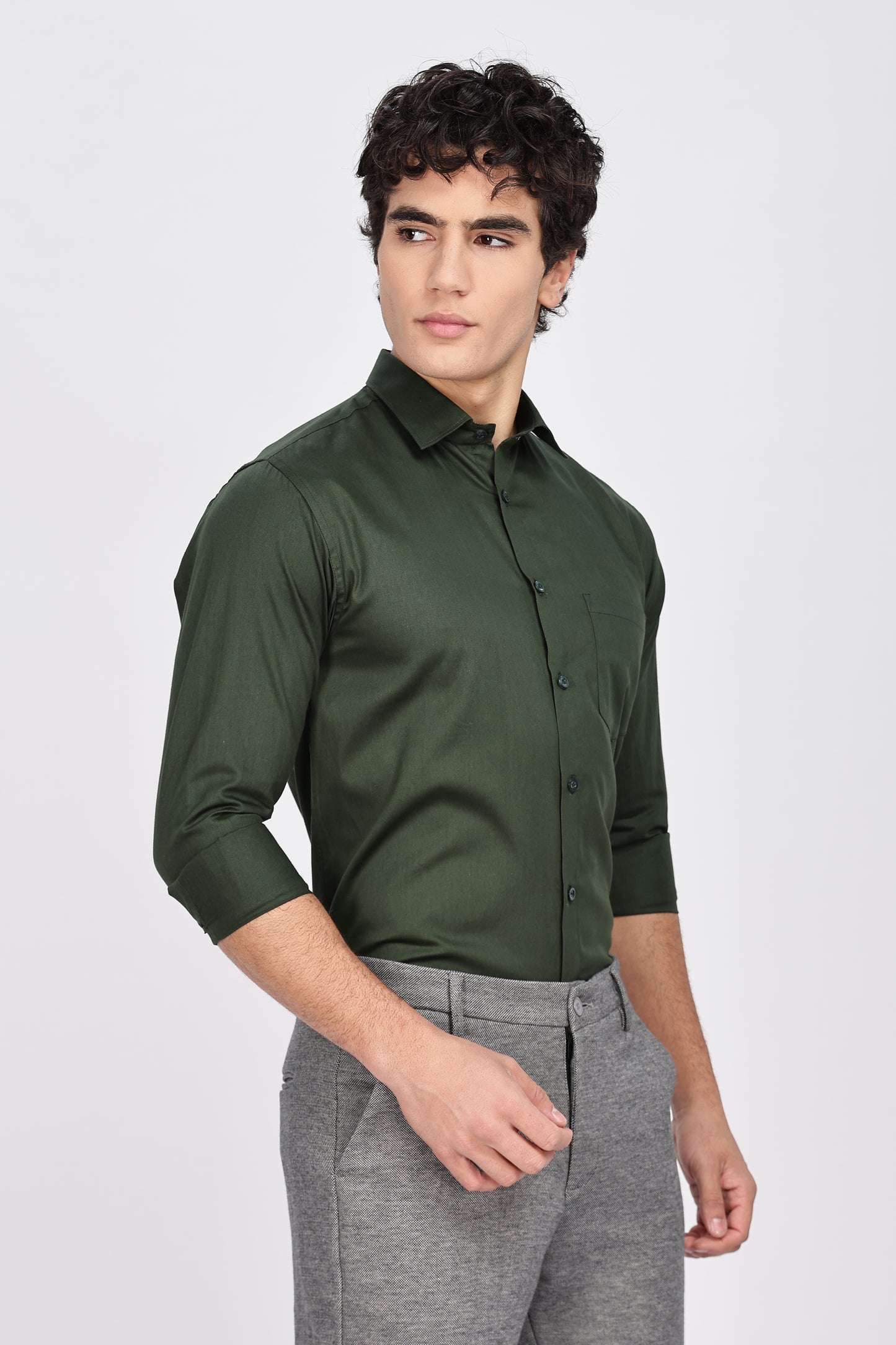 Bottle Green Full Sleeve Shirt