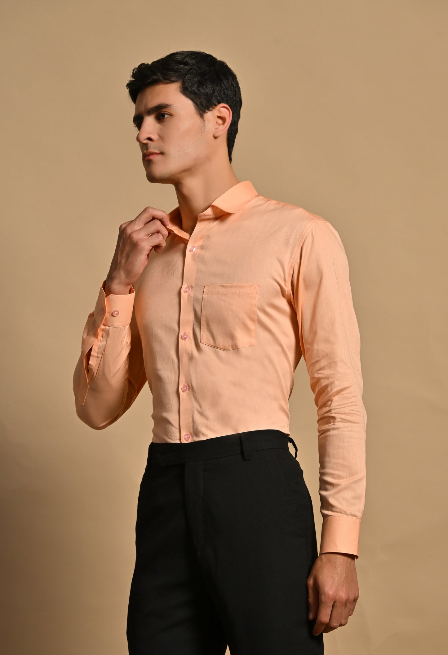 Peach Full Sleeve Shirt