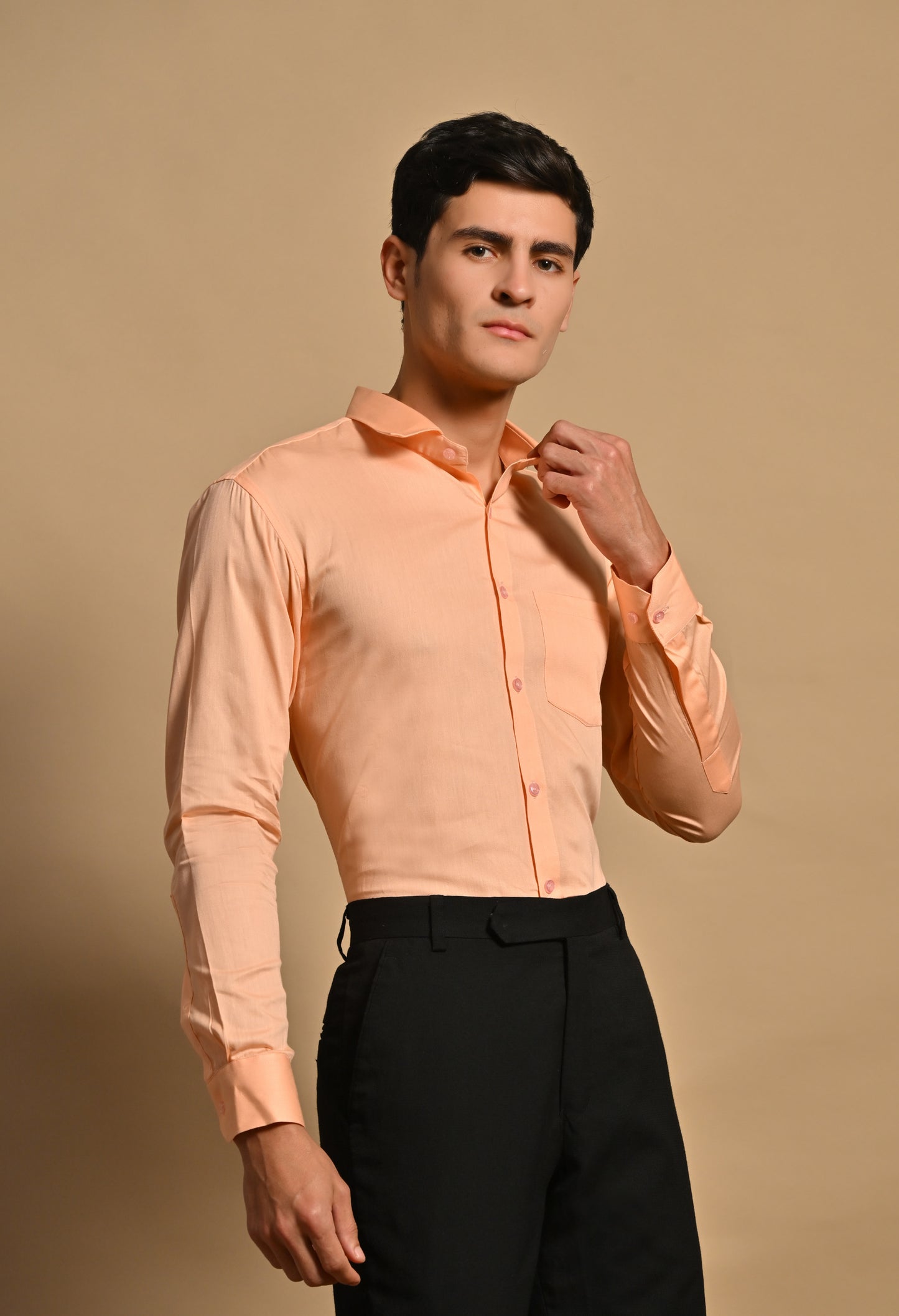 Peach Full Sleeve Shirt