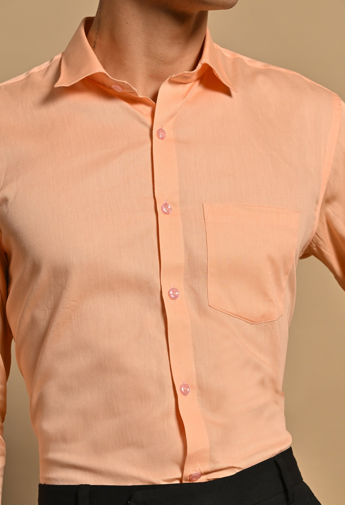 Peach Full Sleeve Shirt