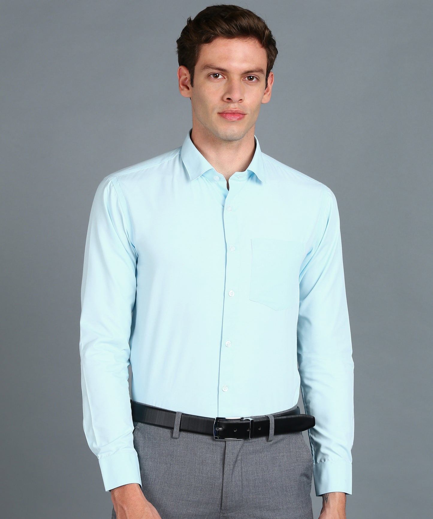 Turquoise Blue Full Sleeve Shirt