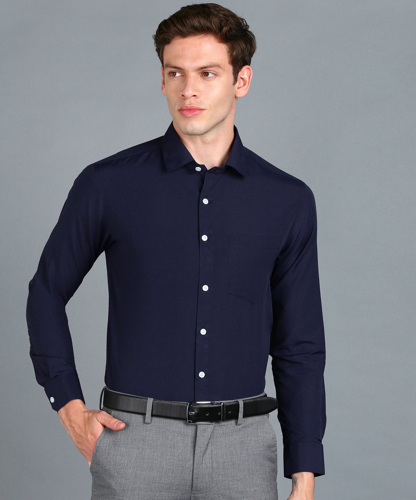 Navy Blue Full Sleeve Shirt
