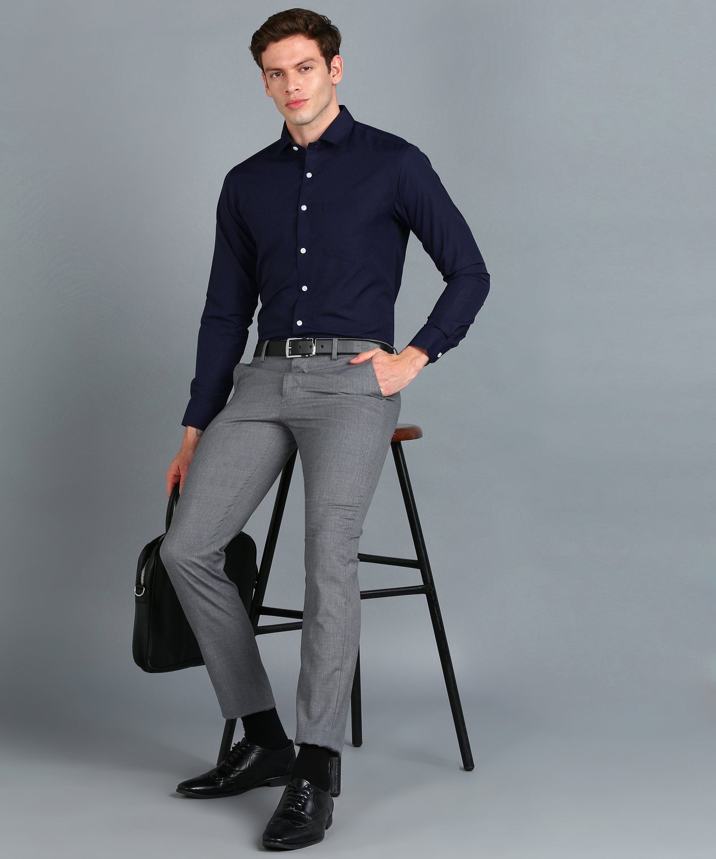 Navy Blue Full Sleeve Shirt