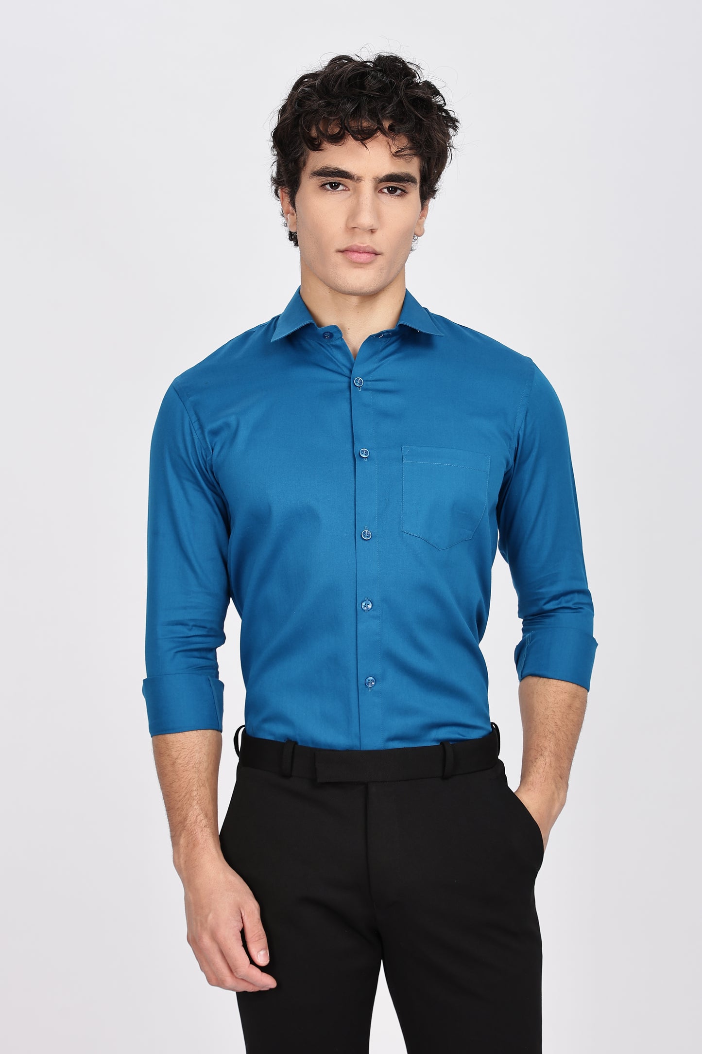 Peacock Blue Full Sleeve shirts