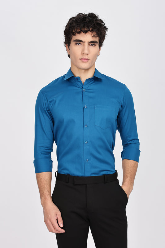 Peacock Blue Full Sleeve shirts