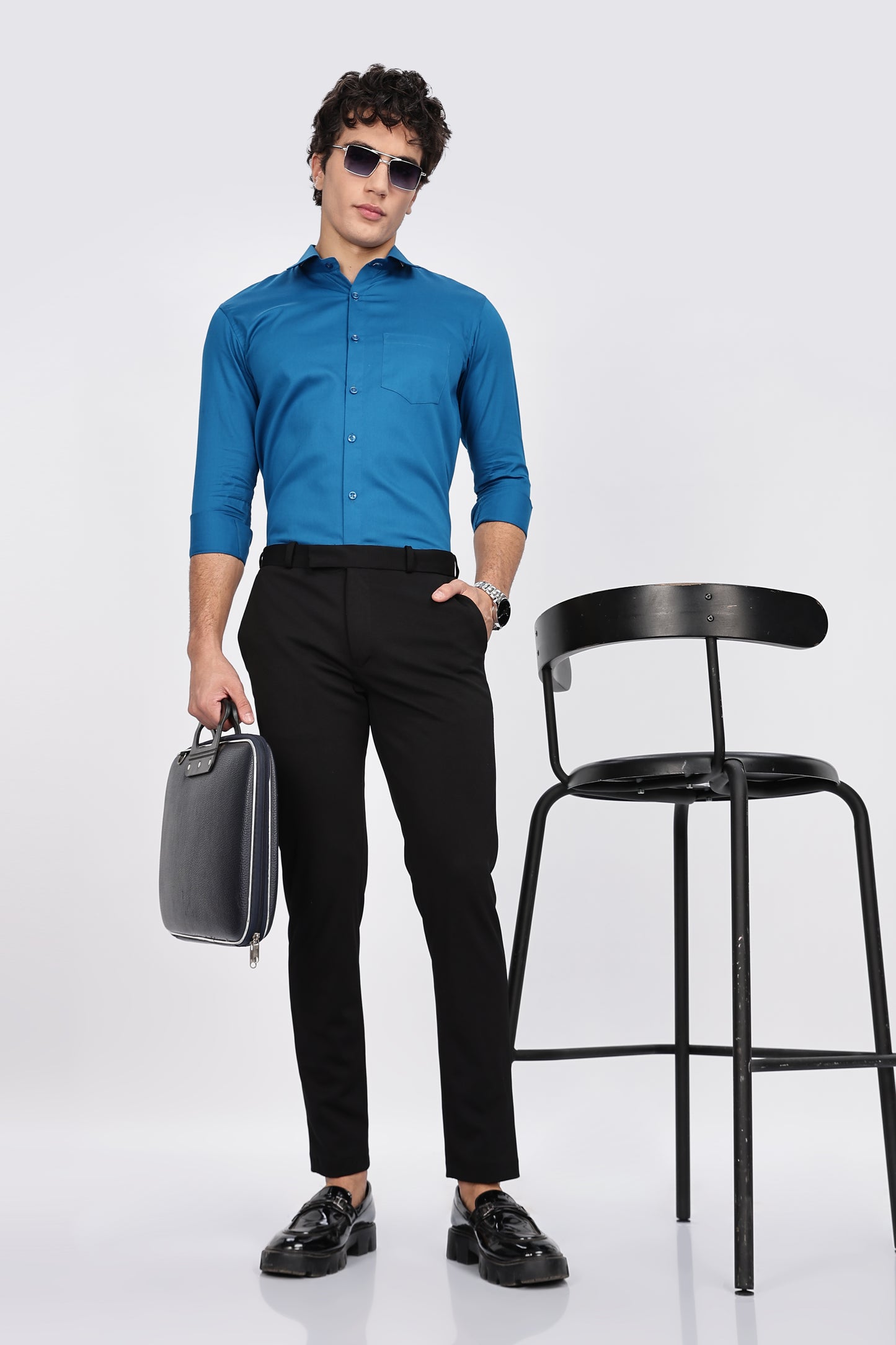 Peacock Blue Full Sleeve shirts