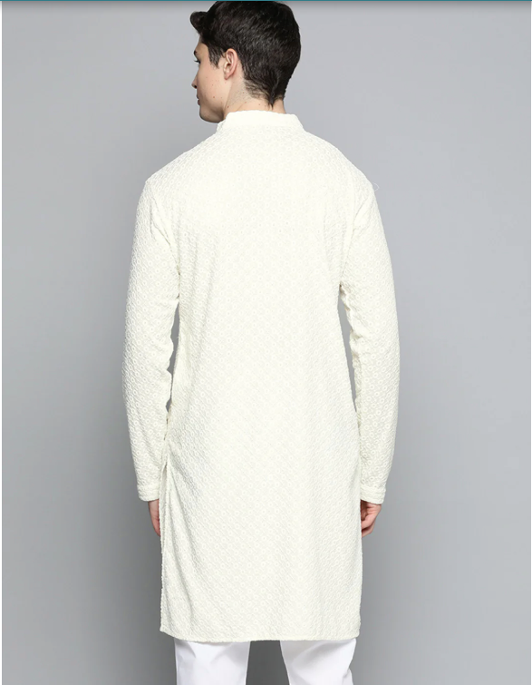 White Sequin Kurta