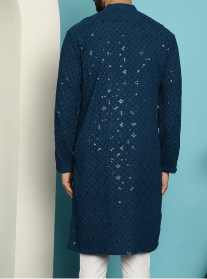 Teal Blue Kurta