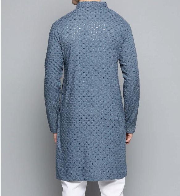 Charcoal Grey Sequin Kurta
